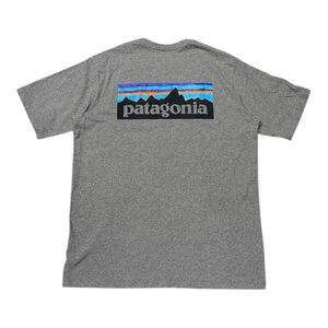 Patagonia Grey P-6 Logo Responsibili-Tee Men’s Sz M